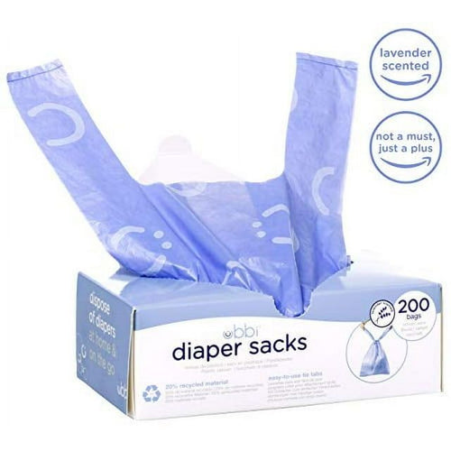 Ubbi Diaper Sacks, Purple, 200 Ct. EasyOptionXY LLC