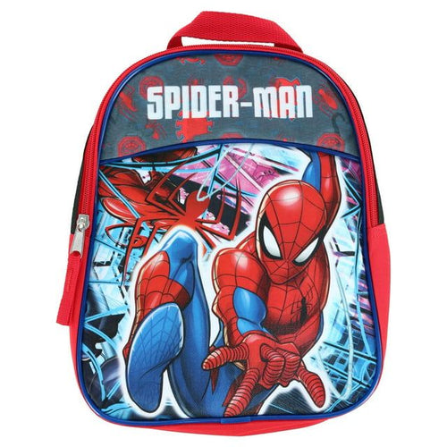 Spider-Man Toddler Mini Backpack 11" Black Red Web Slinging Marvel Boys EasyOptionXY LLC