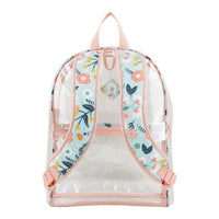 Eastsport Unisex Childrens Clear Backpack with Pencil Case 2-Piece Set Pink Flower Print EasyOptionXY LLC