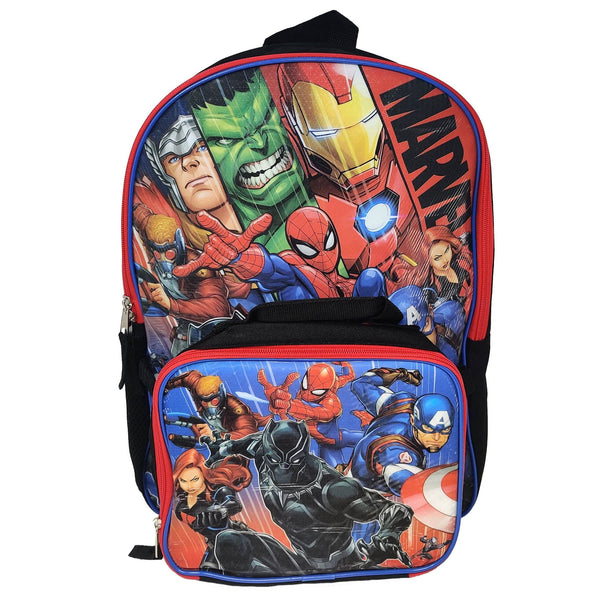Avengers Spider-Man Thor Hulk 16" Backpack & Insulated Lunch Bag Marvel EasyOptionXY LLC