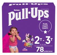 Pull-Ups Girls' Potty Training Underwear Size 4; 2T-3T; 78 Ct EasyOptionXY LLC