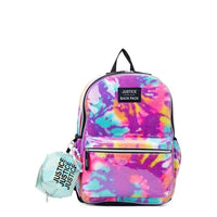 Justice Girls 17" Laptop Backpack with Pouch 2-Piece Set, Purple Tie-Dye EasyOptionXY LLC