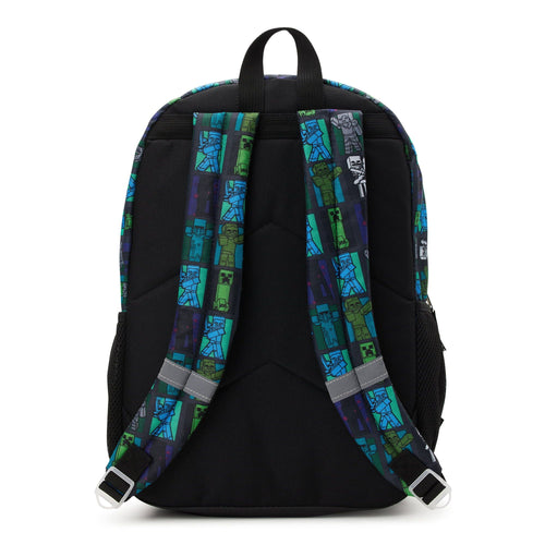 Minecraft Creeper 17" Laptop Backpack and Lunch Bag Set, 4-Piece, Black EasyOptionXY LLC