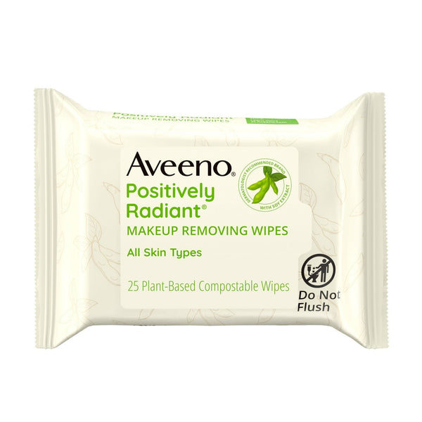 Aveeno Positively Radiant Oil-Free Makeup Removing Facial Wipes, 25 Count EasyOptionXY LLC