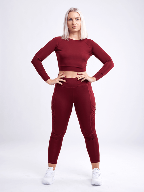 JupiterGear High-Waisted Criss-Cross Training Leggings with Hip Pockets Jupiter Gear