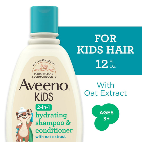 Aveeno Kids 2-in-1 Tear Free Kids Shampoo and Conditioner, 12 fl oz EasyOptionXY LLC