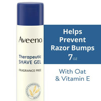Aveeno Therapeutic Shave Gel for Dry Skin with Oat & Vitamin E, Shaving Cream for Women, 7 oz EasyOptionXY LLC