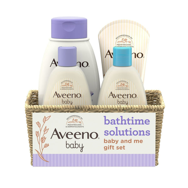 Aveeno Baby Daily Bathtime Solutions Baby & Me Gift Set, 4 items EasyOptionXY LLC