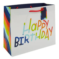 Way To Celebrate Value Gift Bag, Happy Birthday, Blue, Green, Orange, Red EasyOptionXY LLC