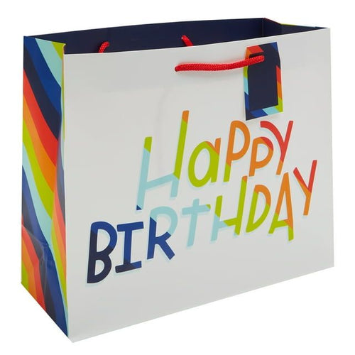 Way To Celebrate Value Gift Bag, Happy Birthday, Blue, Green, Orange, Red EasyOptionXY LLC