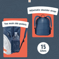 Firefly! Outdoor Gear Finn the Shark Kid's Backpack - Navy Blue (15 Liter), Unisex EasyOptionXY LLC