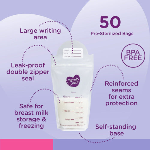 Parent's Choice Breast Milk Storage Bags, 50 Count EasyOptionXY LLC