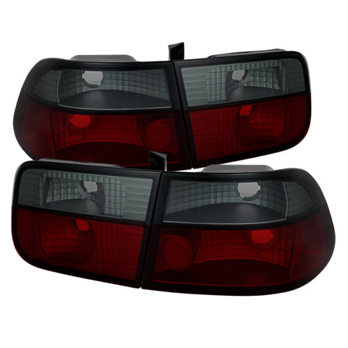 Spyder Honda Civic 96-00 2Dr Crystal Tail Lights Red Smoke ALT-YD-HC96-2D-CRY-RS OffRoadUSA.com