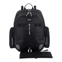 Eastsport Stylish Zipper Pockets Changing Pad Included Adjustable Shoulder Straps Insulated Pockets Backpack Diaper Bags, Black EasyOptionXY LLC