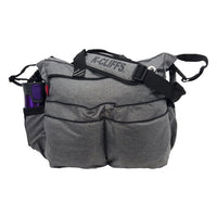 K-Cliffs Diaper Tote Bag Purse Satchel Travel Baby Changing Messenger Bags for Mom & Dad with Changing Pad Grey Cotton EasyOptionXY LLC