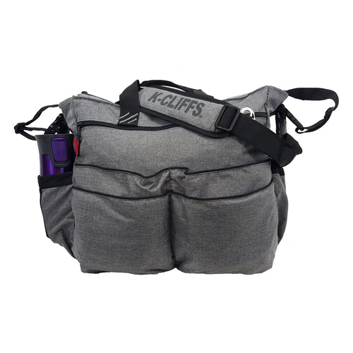 K-Cliffs Diaper Tote Bag Purse Satchel Travel Baby Changing Messenger Bags for Mom & Dad with Changing Pad Grey Cotton EasyOptionXY LLC