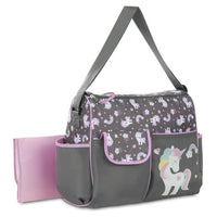 Baby Boom Happy Unicorn Duffle Diaper Bag - Gray Print EasyOptionXY LLC