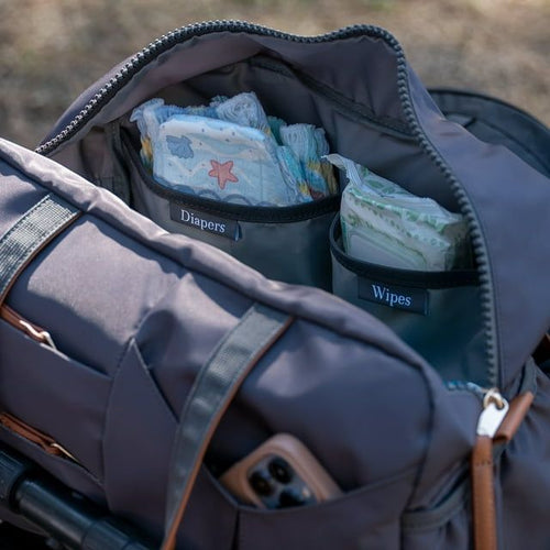 MoDRN Oliver Let's Go Tote Diaper Bag with Changing Pad and Stroller Straps, Gray EasyOptionXY LLC