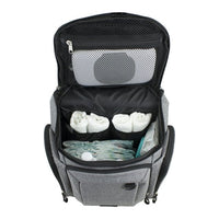 Eastsport Wooster St. Backpack Diaper Bag with Adjustable Shoulder Straps, Bonus Changing Pad, Stroller Straps and Insulated Zipper Pockets, Light Grey EasyOptionXY LLC