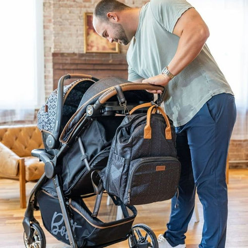 Monbebe Bolt Diaper Bag Backpack with Bassinet Changing Station, Urban Boho EasyOptionXY LLC