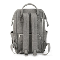 Modernism Adjustable Shoulder Straps Organizer pockets Insulated Bottle Storage Wet Wipes Pocket Backpack Diaper Bag, Gray EasyOptionXY LLC