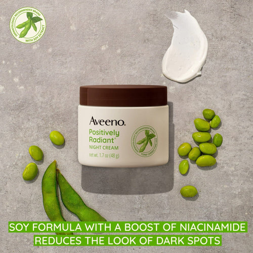 Aveeno Positively Radiant Moisturizing Face & Neck Night Cream, 1.7 oz EasyOptionXY LLC