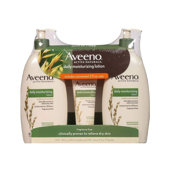 Aveeno Daily Moisturizing Lotion (18 Fluid Ounce, 2 Pack with 2.5 Ounce Tube) EasyOptionXY LLC