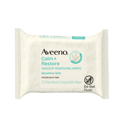 Aveeno Calm + Restore Nourishing Makeup Remover Facial Wipes, 25 Count EasyOptionXY LLC