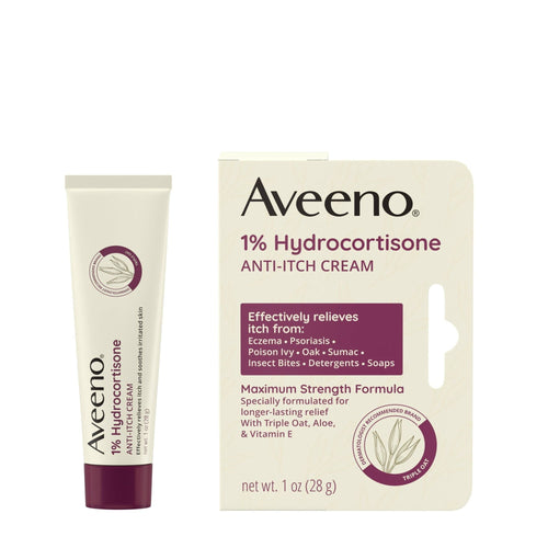 Aveeno Maximum Strength 1% Hydrocortisone Anti-Itch Cream, Triple Oat EasyOptionXY LLC