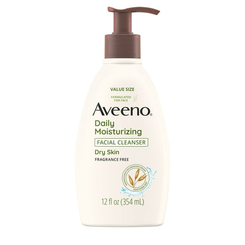 Aveeno Daily Moisturizing Facial Cleanser for Dry Skin, Soothing Oat Face Wash, 12 oz EasyOptionXY LLC