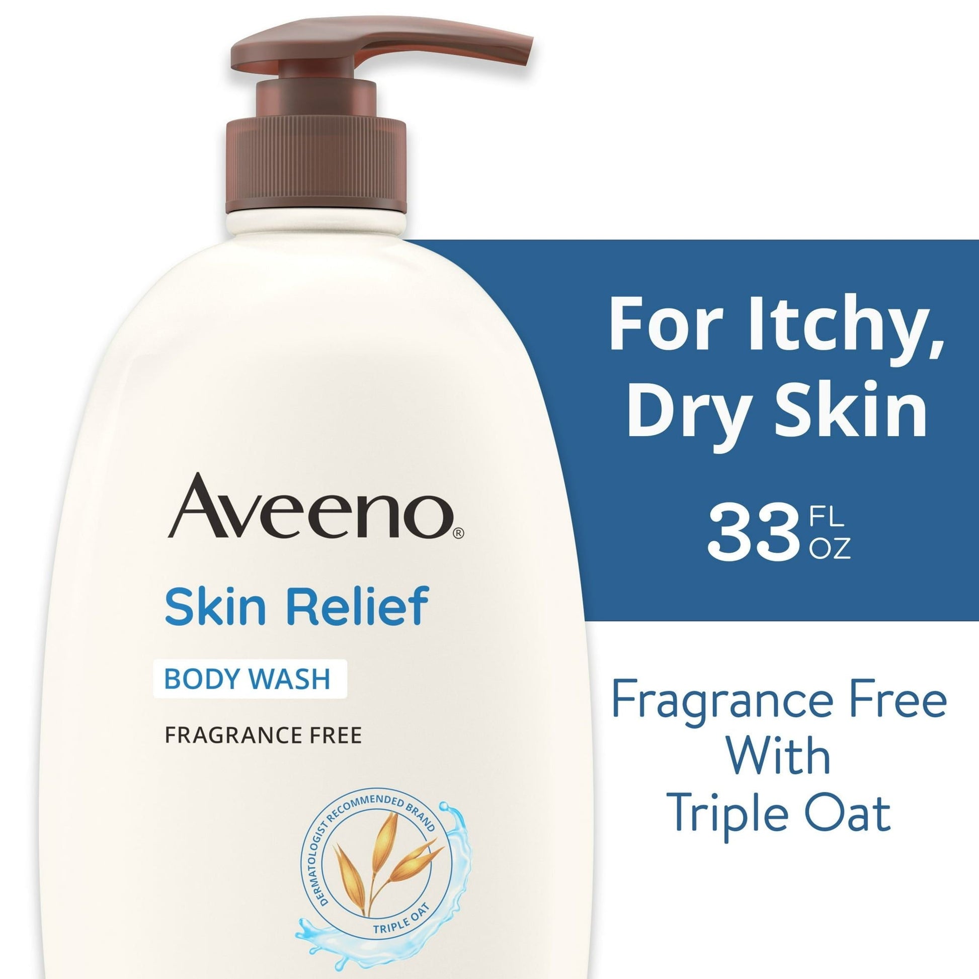 Aveeno Skin Relief Moisturizing Body Wash, Soap Free for Sensitive Skin, Fragrance Free Shower Gel, 33 oz EasyOptionXY LLC