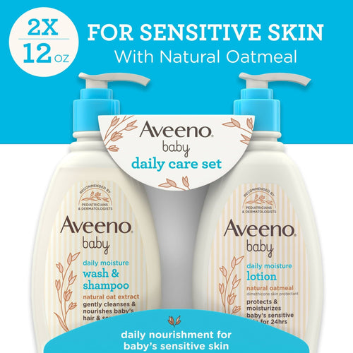 Aveeno Baby Daily Care Gift Set, Baby Wash & Shampoo & Lotion, 2 items EasyOptionXY LLC