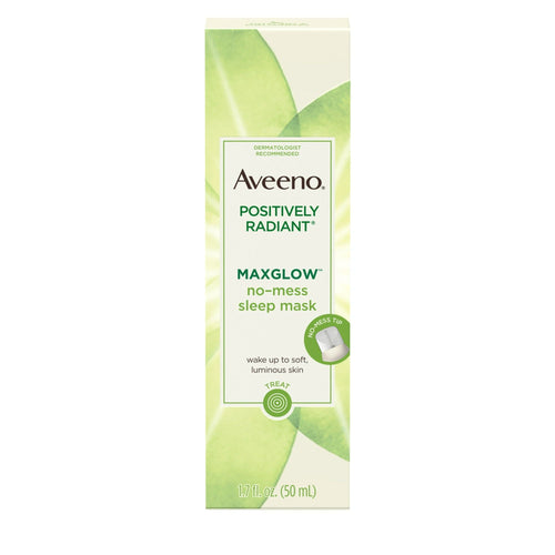 Aveeno Positively Radiant MaxGlow No-Mess Sleep Face Mask, 1.7 fl oz EasyOptionXY LLC