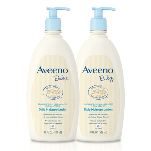 Aveeno Baby Daily Moisture Lotion with Oatmeal, 18 fl oz, Twin Pack EasyOptionXY LLC