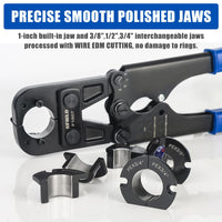 PEX Crimping Tool Kit: 3/8" , 1/2" , 5/8" , 3/4" and 1" with Pipe Cutter in Case Plumbingsell