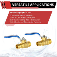 3/4" PEX-A Expansion X 3/4" MNPT Ball Valve, Blue (Lead Free) Plumbingsell