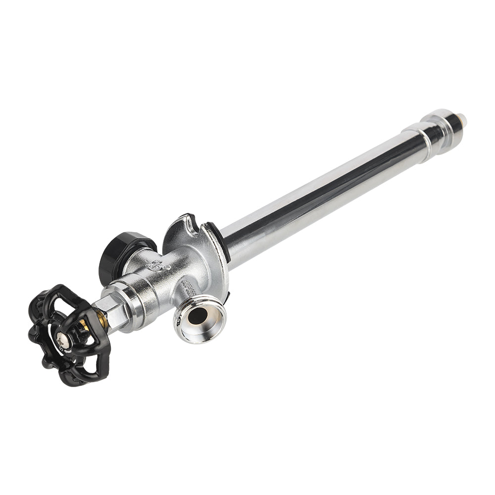 1/2" Push Fit x 3/4" Hose Bibb, 10" Anti Siphon Frost Free Sillcock