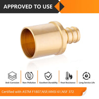 PEX-B Crimp 3/4" PEX x 3/4" Male Copper Sweat Adapter (Lead Free) Plumbingsell