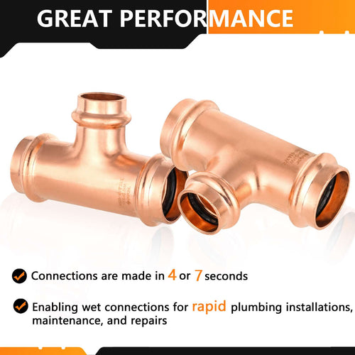 1" x 1" x 3/4" Press Copper Tee (Lead Free)