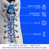 Blue Quick Lock No Tie Elastic Shoelaces The Original Stretchlace