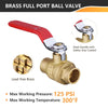 1" Sweat Ball Valve, Red (Lead Free)