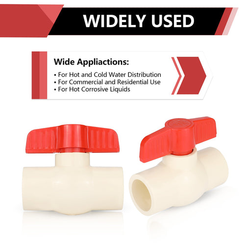 1-1/4" CPVC Ball Valve (Solvent)