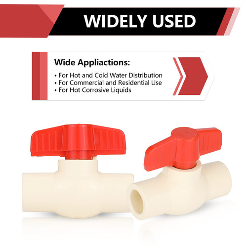 1/2" CPVC Ball Valve (Solvent) Plumbingsell