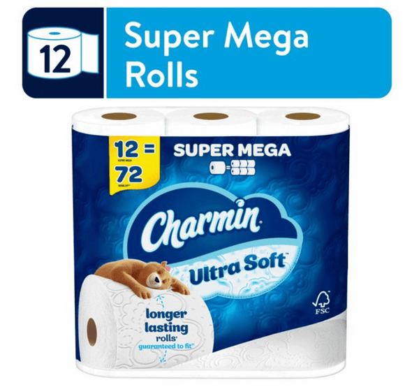 Charmin Ultra Soft Toilet Paper, 12 Super Mega Roll EasyOptionXY LLC