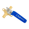 1/2" PEX Crimp Drop Ear Ball Valve, Blue (Lead Free) Plumbingsell