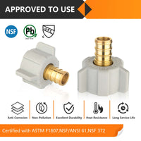 PEX-B Crimp 1/2" x 1/2" Female NPT Swivel Adapter (Lead Free) Plumbingsell