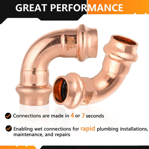 1/2" Press Copper 90° Elbow (Lead Free) Plumbingsell