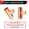 3/4" x 3/4" x 1/2" Copper Reducing Tee Plumbingsell
