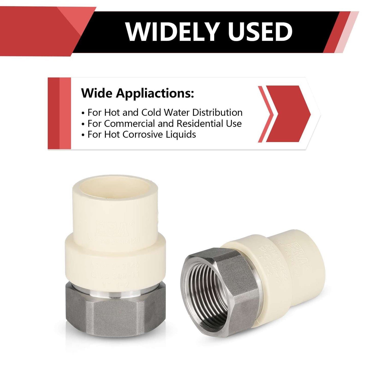 1" CPVC x Female Stainless Steel Adapter (Lead Free)