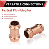 1/2" Press Copper Coupling NO Stop (Lead Free) Plumbingsell